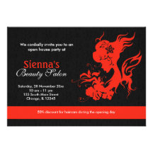 Grand Opening Salon (Firebrick) Custom Announcement
