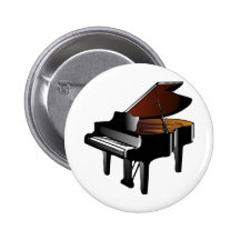 Grand Piano Pinback Button