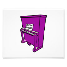 grand purple upright piano with music.png photo art