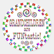 Grandchildren are FUNtastic Round Sticker