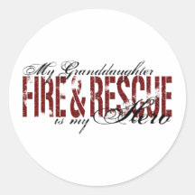 Granddaughter Hero - Fire & Rescue Sticker