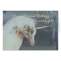 Granddaughter Unicorn Birthday Card Magical Birthd