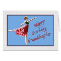 Granddaughter's Birthday Card with Ballerina
