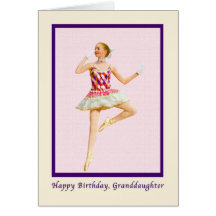 Granddaughter's Birthday Card with Ballet Dancer