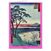 Grandfather's teahouse, Meguro by Andō, Hiroshige Greeting Cards