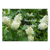 Grandma and Grandpa White Lilacs Card