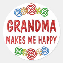 Grandma Happiness Stickers