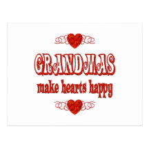 Grandma Hearts Post Cards