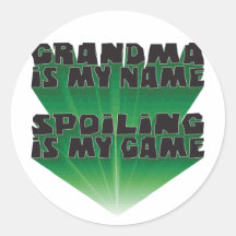 Grandma Is My Name Round Stickers