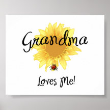 Grandma Loves Me Print