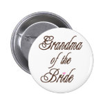 Grandma of Bride Classy Browns Button