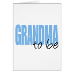 Grandma To Be (Blue Block Font) Greeting Card