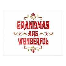 Grandmas are Wonderful Post Cards