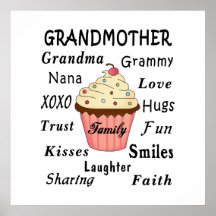 Grandma's Cupcakes For Grandmothers Print