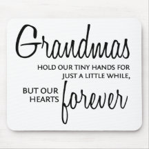 Grandmas Forever black Mouse Pads