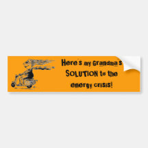 grandma's new wheels bumper stickers