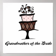 Grandmother of the Bride Cake Poster