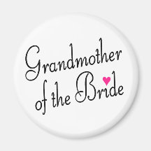 Grandmother Of The Bride Fridge Magnet