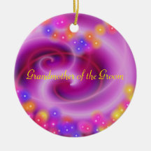 Grandmother of the Groom Swirly Heart Ornament