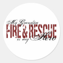 Grandpa Hero - Fire & Rescue Stickers