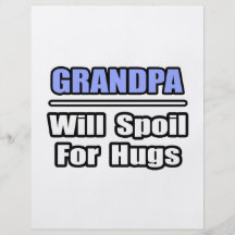 Grandpa...Will Spoil For Hugs Personalised Flyer