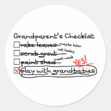 Grandparents' Checklist Sticker