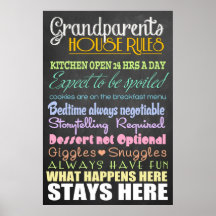 Grandparents House Rules Print