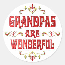 Grandpas are Wonderful Round Stickers