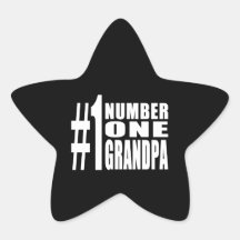 Grandpas Birthdays & Christmas Number One Grandpa Stickers