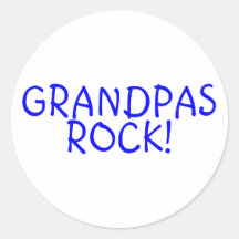 Grandpas Rock Blue Stickers