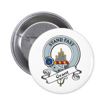 Grant Clan Badge Pinback Buttons