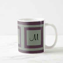 Grape Colours Monogram Coffee Mugs