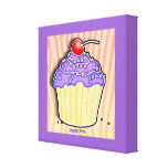 Grape Cupcake Gallery Wrapped Canvas