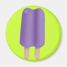 Grape Ice Pops Refrigerator Magnet