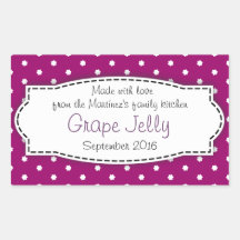 Grape jelly / jam purple food label sticker