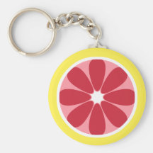 Grapefruit Slice Keychain