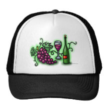Grapes n Wine Trucker Hats