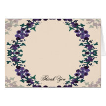 Grapevine Wreath Wedding Thank You Card
