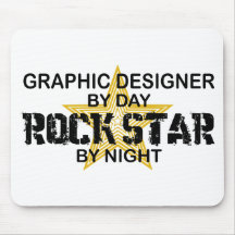 Graphic Designer Rock Star Mousemats