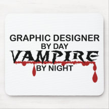 Graphic Designer Vampire by Night Mouse Pads