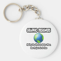 Graphic Designers...World a Better Place Key Chain