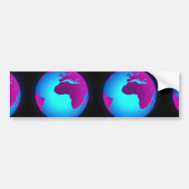 Graphic Earth over black background bumper stickers