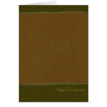 Graphic Leafs Thanksgiving card