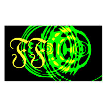 Graphic Ripple Green Business Card Template