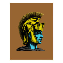 Graphic Roman Gladiator Postcard