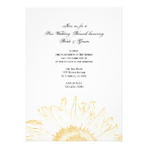 Graphic Sunflower Post Wedding Brunch Invitation