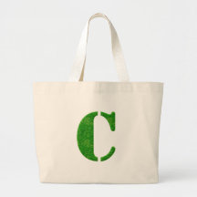 Grass Stencil Monogram Bags
