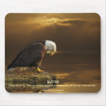"Gratitude" Bald Eagle & Golden Sun Scripture Mousepad