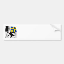 Graubuenden Waving Flag Bumper Sticker
