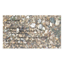 Gravel Texture with Tiny Plants Business Card Template